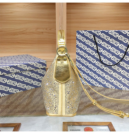 Women Evening Bag 2025 New Shiny Rhinestone Women's Shoulder Bag Fashion Luxury Dinner Party Handbag Female Crossbody Bags