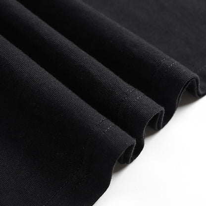 Summer Men's Cotton T-shirt Fashion Slim Black Short Sleeved Comfortable Casual Round Neck T-shirts Top Men's Clothing