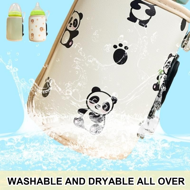 J15U Portable Baby Milk Heat Keeper Baby Bottle Warmer Bag 6 Gears Adjustable Travel Bottle Warmer Cover USB Bottle Warmer