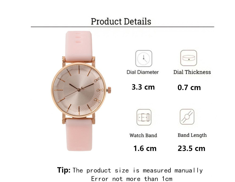 Fashion Simple With Diamonds Ladies Quartz Watches Hot 2025 Sports Brands Women Silicone Strap Dress Clock Gifts Wristwatches