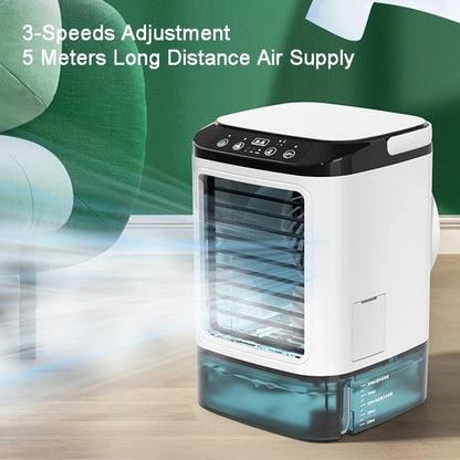 Ar Condicionado de Mesa Portátil Ventilador Pulverizador Duplo Atomização Ultrassônica 3 Velocidades Mudo Refrigerador de Ar Luz Noturna Ventilador Elétrico para Casa