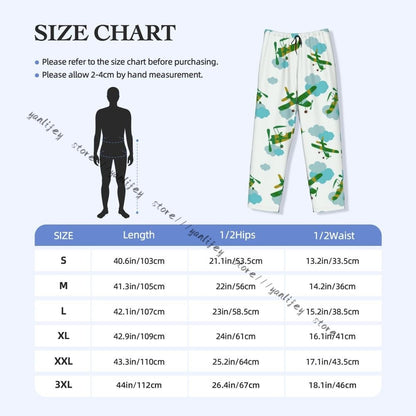 Men Sleep Bottoms Male Lounge Trousers Men's Airplanes And Clouds Pajama Pants