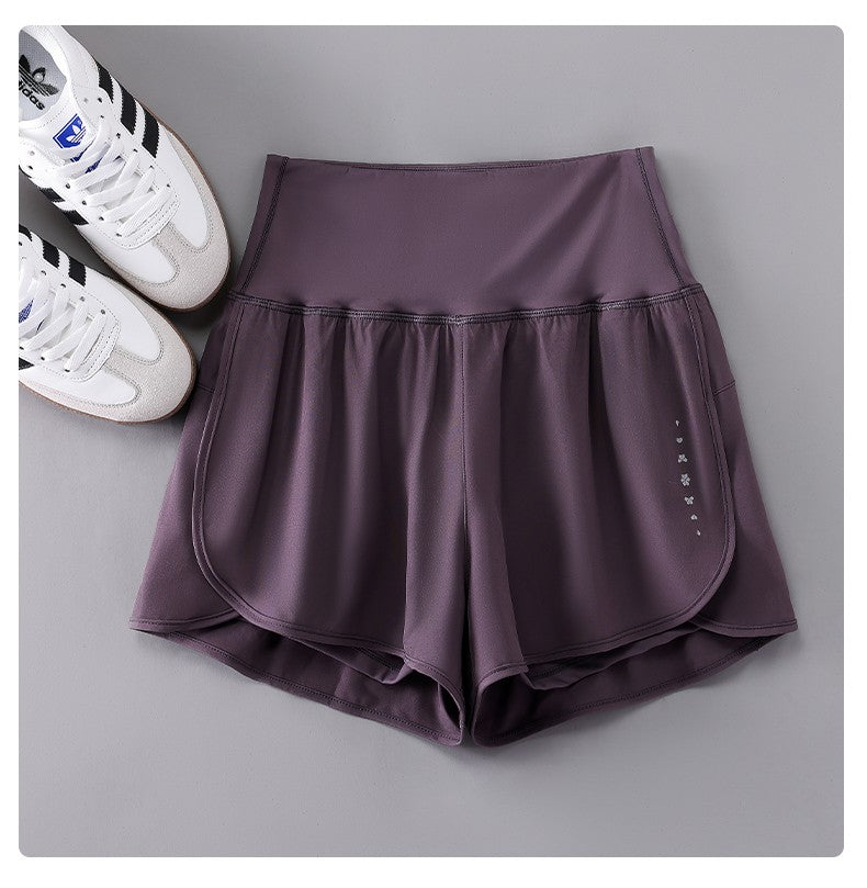 DRUR Women's Cycling Shorts High Waist Quick Drying Yoga Shorts Woman Summer Sports Short Pants With Inner Lining Gym Clothing