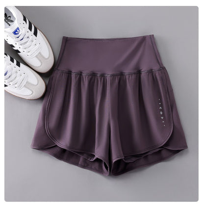 DRUR Women's Cycling Shorts High Waist Quick Drying Yoga Shorts Woman Summer Sports Short Pants With Inner Lining Gym Clothing