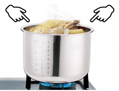 6 Liters160 Electric Pressure Cooker Liner Stainless Steel 304 Food Grade Multi-Bowl Soup Porridge Pot Bile Cooker Accessories