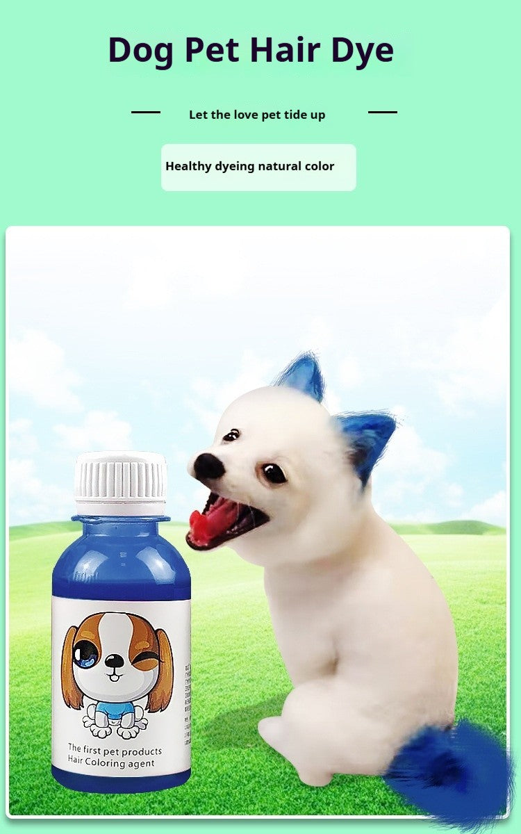 Pasta de Tintura para Pelos de Animais de Estimação Duradoura para Cães, Pasta de Tintura de Poodle Bichon, Removedor de Manchas Coloridas em Pó 100ML