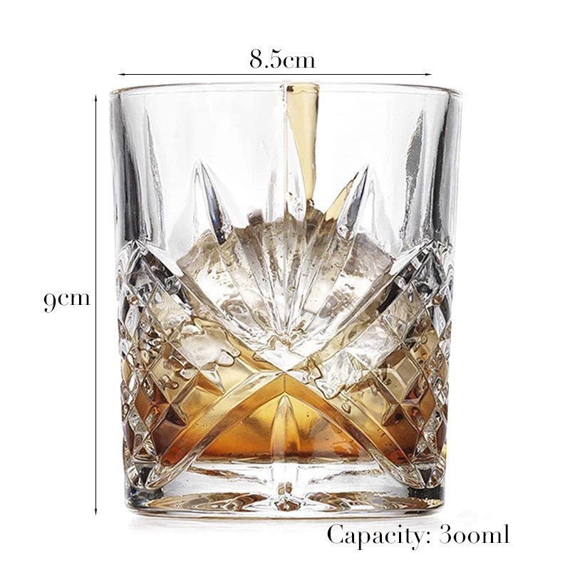 1 Copo de Uísque, Copos Tumbler para Whisky On the Rocks, Vidraria para Coquetéis, Scotch, Bourbon, Gin, Vodca, Conhaque