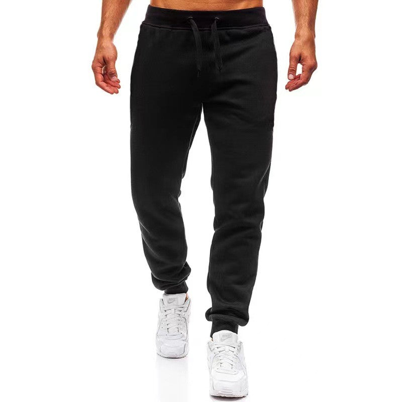 Calças Fitness Masculinas 2025 Calças de Treino Masculinas Esportivas de Cor Lisa para Academia, Calças Casuais Compridas, Calças Skinny Moletom, Calças Jogger de Agasalho