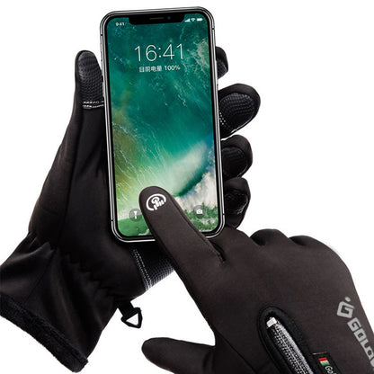 Luvas de Motocicleta Inverno Térmicas Forradas com Lã Inverno Pele Amigável Ciclismo Impermeável Antiderrapante Tela Sensível ao Toque Luva de Esqui Quente