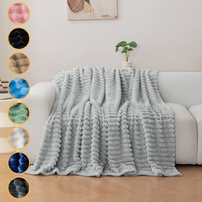 1pc soft and skin friendly warm blanket, suitable for bedrooms, sofa covers, camping and travel, multifunctional blanket