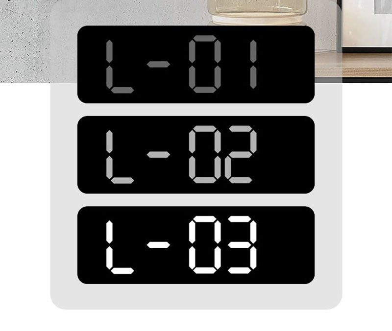Digital LED Alarm Clock with Calendar,Temperature and Humidity. Acrylic or Mirror Surface Selectable. Desk Clock or Wall Hanging
