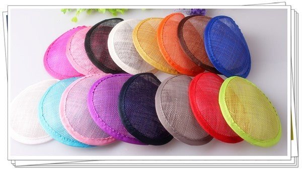 13 CM Sinamay Teardrop Fascinator Base Material Feminino de Chapelaria Base para Chapéus de Coquetel Acessórios de Cabelo DIY para Festas