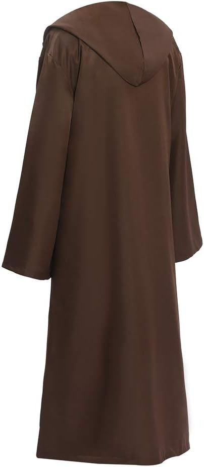 2024  Wizard Tunic Hooded Robe Halloween Cloak Cosplay Costumes Brown  cosplay costumes