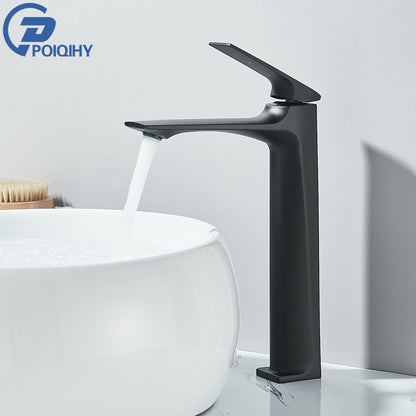 Black Bathroom Faucet Deck Mounted Bathroom Sink Mixer Tap Single Lever Basin Sink Mixer Faucets Chrome/White/Grey/Brushed Gold