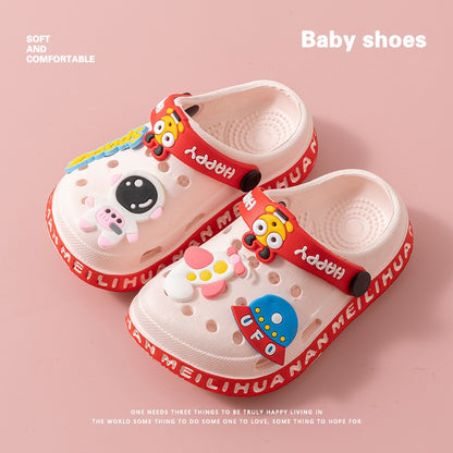 Children's Cartoon Baby Soft-Soled Sandals – Ultra-Light Anti-Slip Infant Closed-Toe Sandals for Boys & Girls Beach Shoes