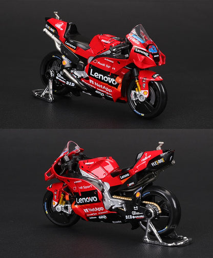 Maisto 1:18 NOVA Ducati Lenovo Team 2023 #1 Bagnaia Campeão Moto GP Corrida motocicleta de liga fundida Modelo de coleção de presente de brinquedo