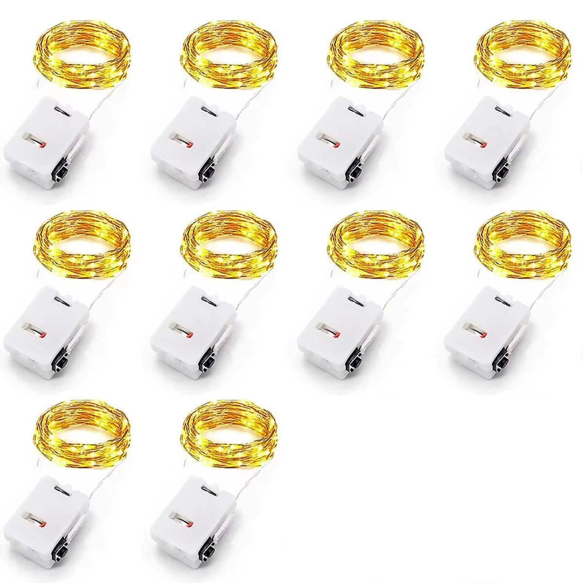 3/2/1m 10PCS Wholesale LED String Lights Copper Silver Wire Garland Light Fairy Lights Party Room Decoration Christmas Wedding
