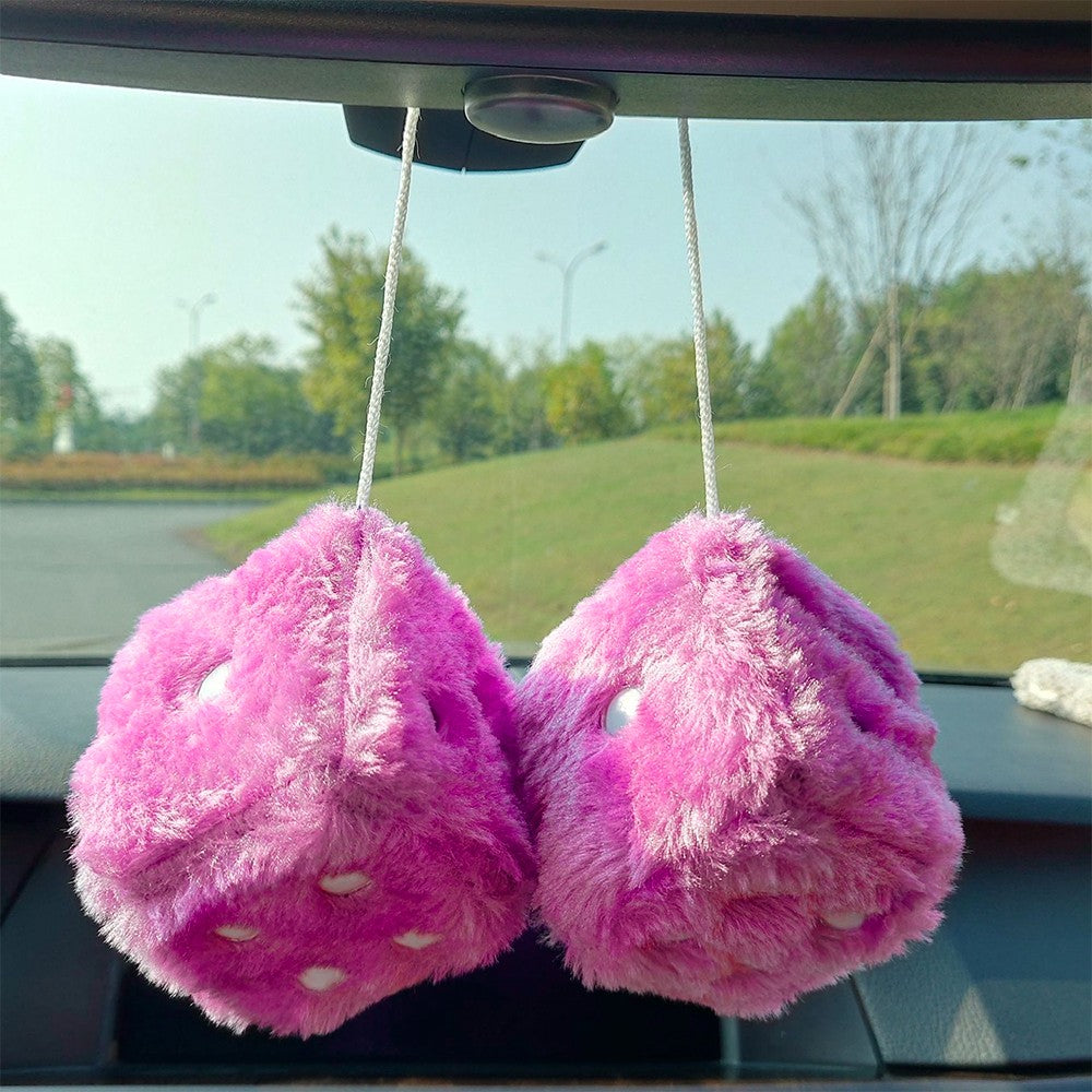2 unidades Novo Espelho Retrovisor de Carro Pingente Suspenso Casal Dados de Pelúcia Fofos Desenho Animado Decoração de Casa Ornamento Dados de Carro Encanto Interno para Pendurar