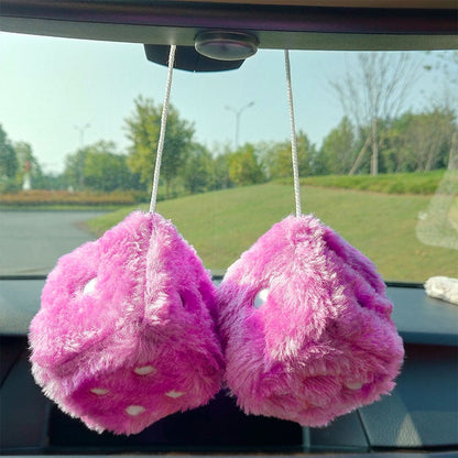 2 unidades Novo Espelho Retrovisor de Carro Pingente Suspenso Casal Dados de Pelúcia Fofos Desenho Animado Decoração de Casa Ornamento Dados de Carro Encanto Interno para Pendurar