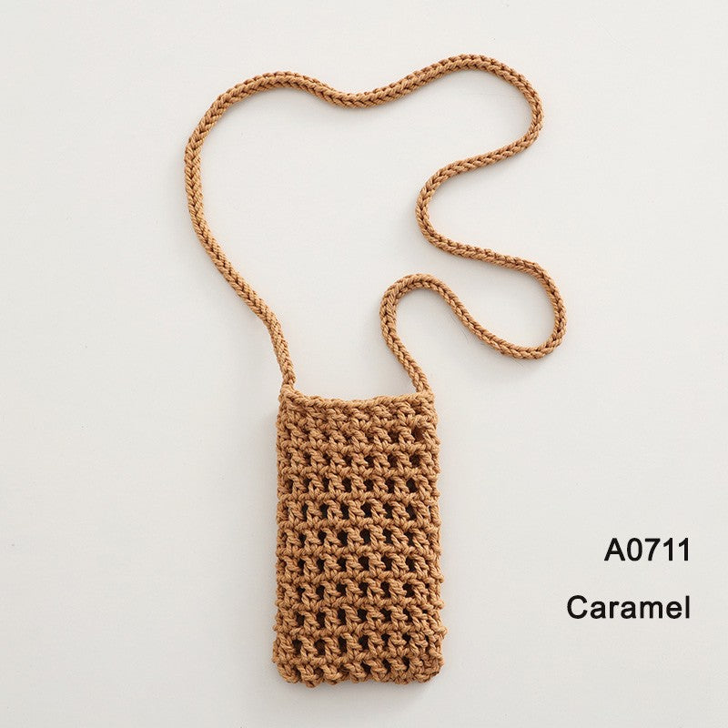 Handmade Crossbody Phone Purse - Openwork Shell Design Tote, Handmade Crossbody Phone Purse,Crochet Beach Bag