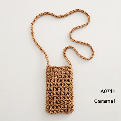 Handmade Crossbody Phone Purse - Openwork Shell Design Tote, Handmade Crossbody Phone Purse,Crochet Beach Bag