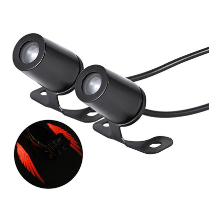 2Pcs Luz de Boas-Vindas LED Para Motocicleta Asas de Anjo Luzes de Projeção 8-30V Motocicleta Luz Decorativa Modificada Luzes Laser de Asa