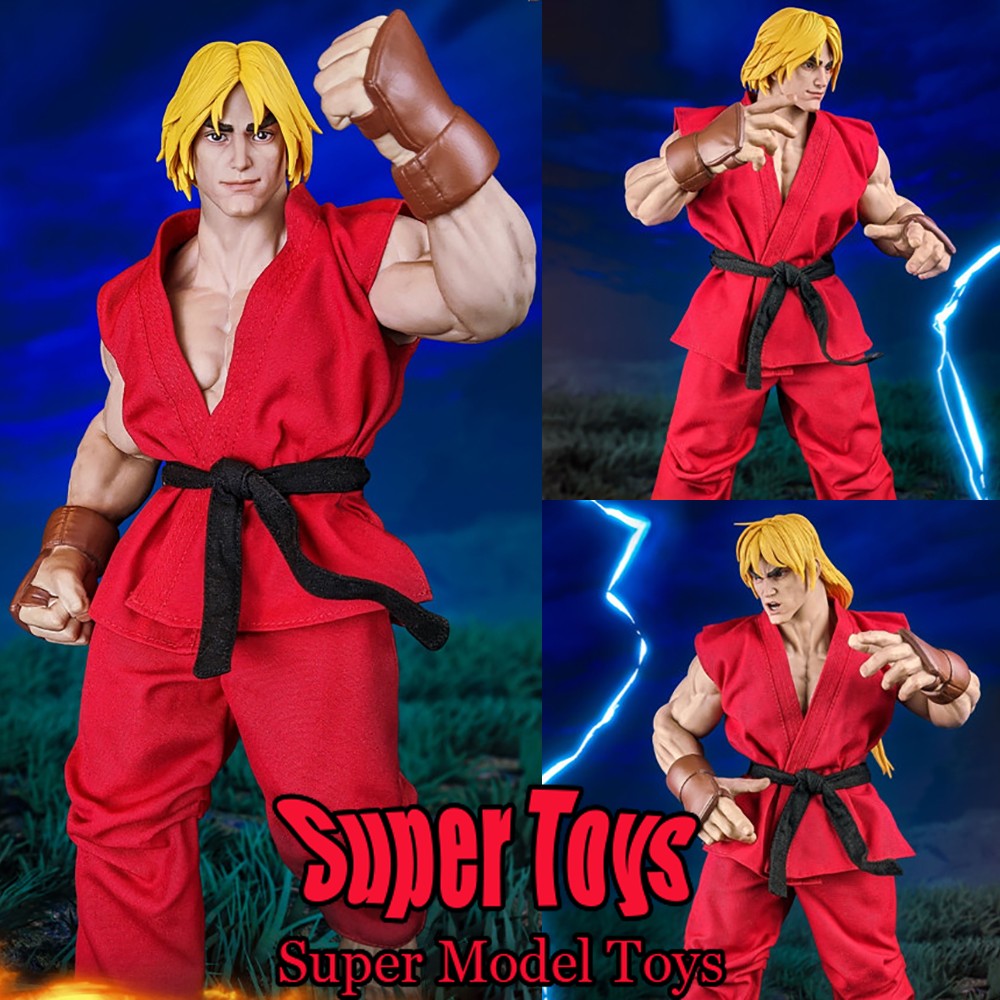 Iconiq Studio x Capcom IQGS-04 1/6 Escala Homem Soldado Ken Masters Lutador Conjunto Completo Boneco de Ação Colecionável de 12 polegadas