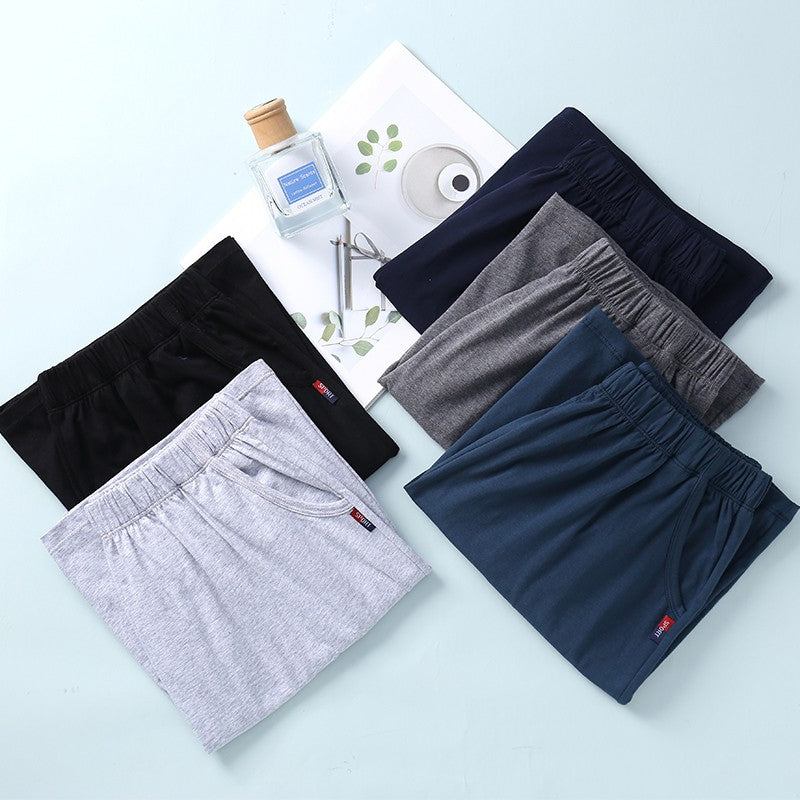 Pajama Pants Men's Shorts Summer Thin Casual Home Loose Large Size Five-Quarter Pants Home Beach Pants Men's Large Pants