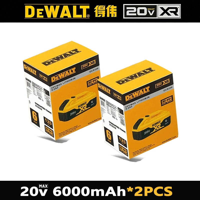 Bateria Dewalt 20V 100% Genuína, Bateria Recarregável de Íon de Lítio 2AH 5AH 6AH, Bateria de Substituição para Ferramentas Elétricas Dewalt DCB200