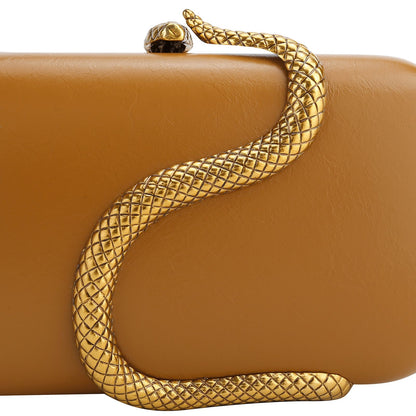 Metal Snake Matching Clutch Bag For Women Highclass Smooth Designer Evening Bags Purses Clutch Party Chain Shoulder Handbags