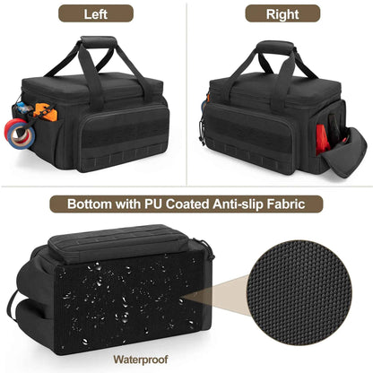 XMSJ Bolsa de Ferramentas Tática Reforçada de 14" Base Antiderrapante Organizador Multiuso para Homen de Serviço Carpinteiros Armazenamento de Ferramentas Durável Portátil