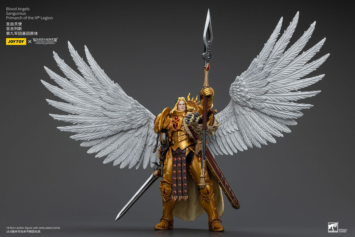 JOYTOY 1/18 Action Figure The Horus Heresy Blood Angels Sanguinius Primarch of the IXth Legion Re-issue Version