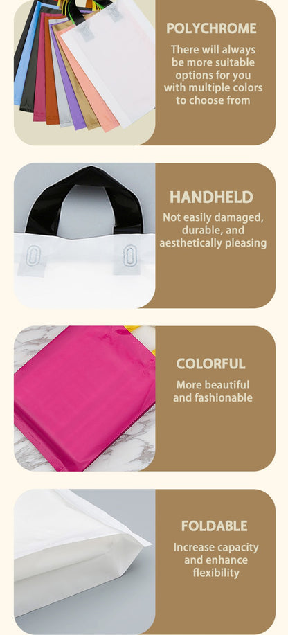 50 supermarket shopping bags clothing store plastic bags personalized advertising tote bags party gift bags custom printed logo