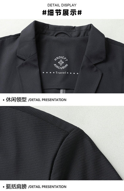 2025 Summer Ice Silk Thin Sunscreen Suit Jackets for Men Classic Business Casual Blazers Wedding Social Dress Coat Men Clothing