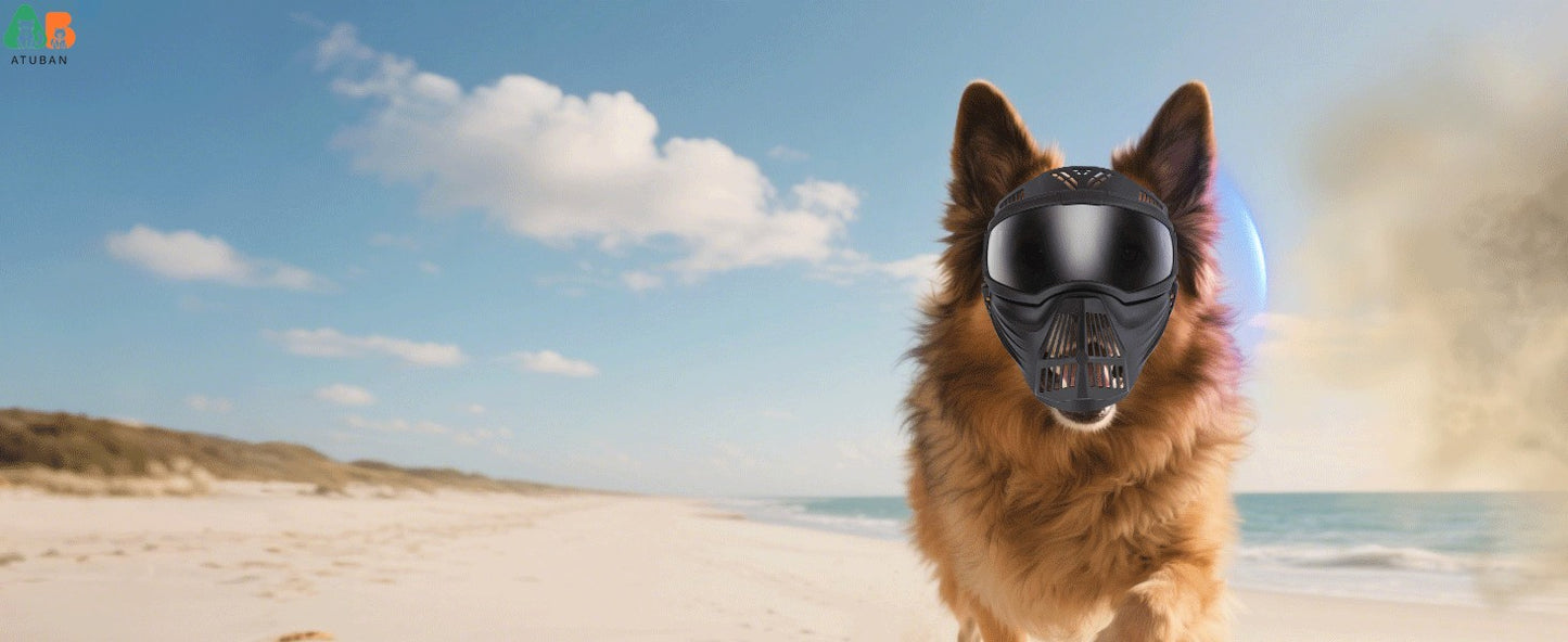 Óculos de proteção para cães ATUBAN raças grandes, óculos de sol de proteção UV de rosto inteiro para cães, proteção contra vento, poeira e neve para olhos de animais de estimação