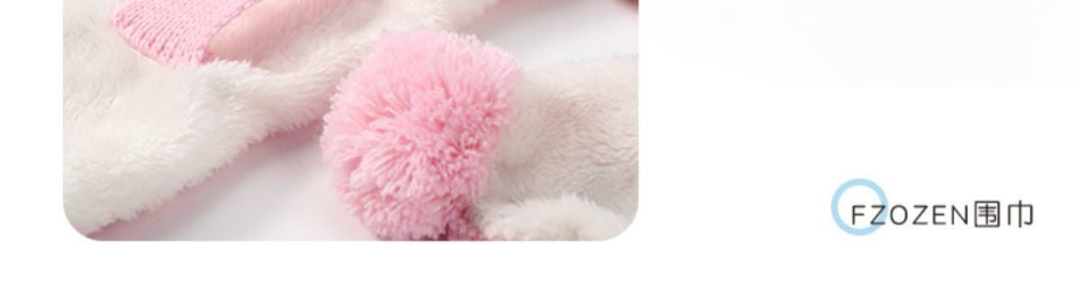 Conjunto infantil de gorro de lã e cachecol com animação da Elsa de Frozen da Disney, desenho animado, inverno, forro de veludo, espesso para manter aquecido