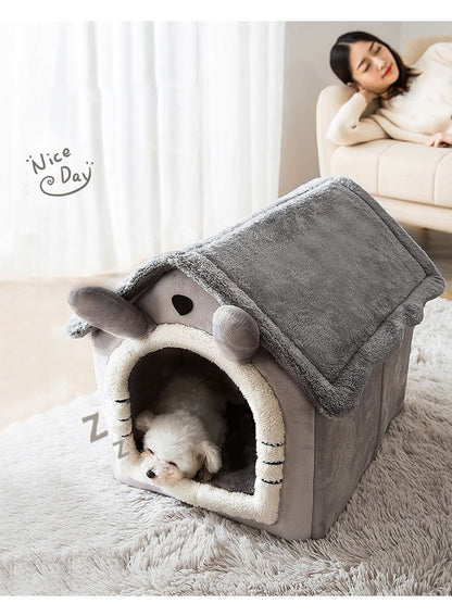 Casa de Cachorro Dobrável, Casinha, Cama, Tapete Para Cães Pequenos e Médios, Gatos, Quente de Inverno, Cama de Gato, Ninho, Produtos Para Animais de Estimação, Cesta, Caverna de Filhotes, Sofá Para Pets