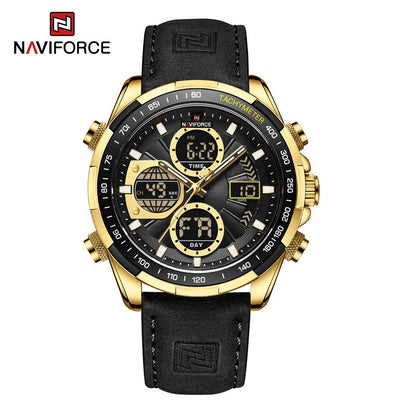 NAVIFORCE Men Military watch Multifunction Chronograph Sports 3ATM Waterproof alarm mode Day And Date Display Male Gifts Clocks