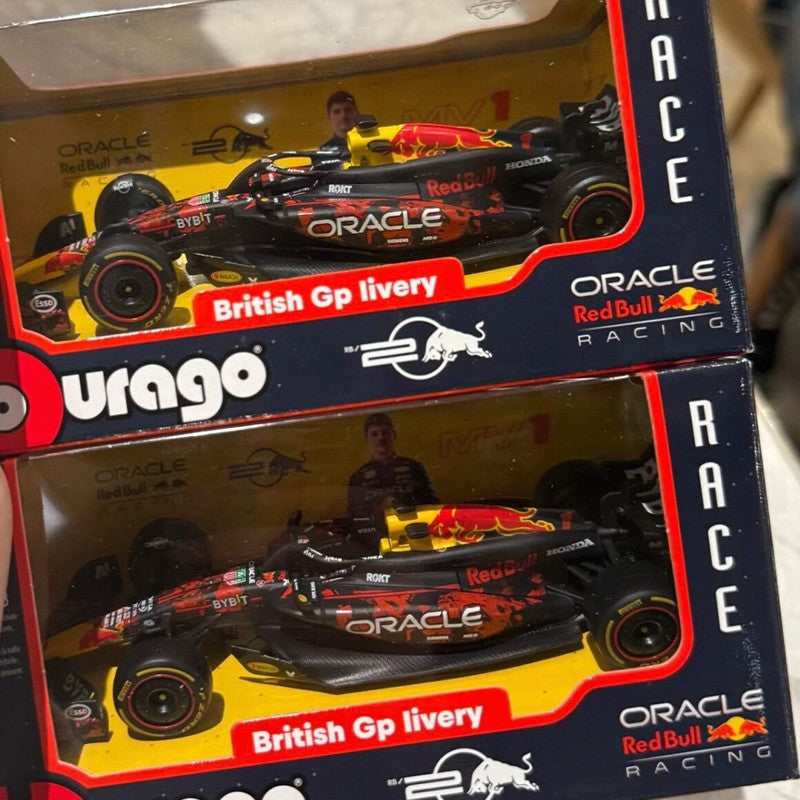 New In Stock Bburago 1:43 Red Bull Rb20 British Gp F1 Alloy Miniature Diecast Model Blood Red Bull Car Model Toys Kids Gift