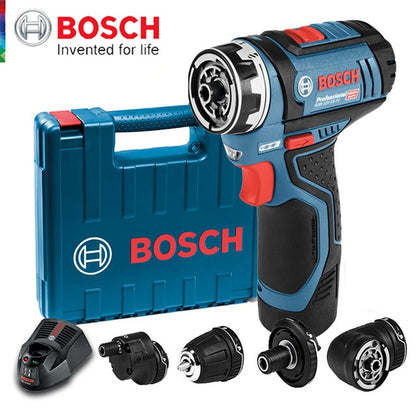 Bosch Professional 12V GSR 12V-15 FC Furadeira Sem Fio Parafusadeira Elétrica Sem Fio com 4 Adaptadores FlexiClick Ferramenta Elétrica