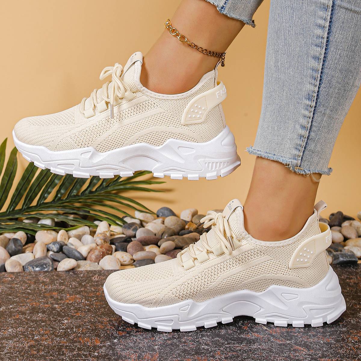 Ladies shoes women's sneakers shoes woman 2025 Solid color increases height and is versatile cheap shoes clearance free shipping