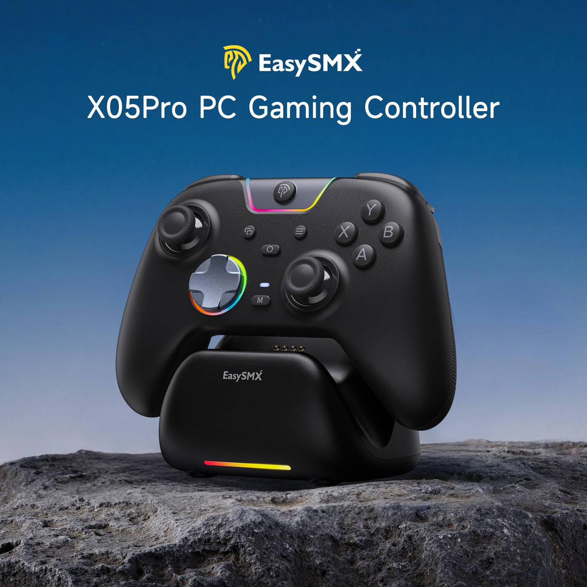 EasySMX X05 Pro Wireless Gaming Controller with Hall Joysticks, 1000Hz Polling Gamepad for PC Nintendo Switch Android and iOS