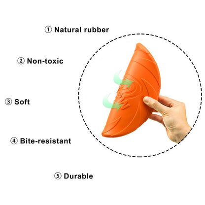 OUZEY Brinquedos de Disco Voador Resistente à Mordida para Cães, Brinquedos Multifuncionais para Treinamento de Filhotes, Jogos Interativos ao Ar Livre, Produtos para Cães de Estimação