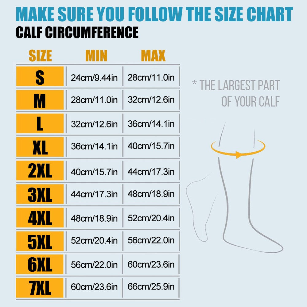 S-7XL Knee High Brace Medical Compress Stocks Firm Support 20-30 MmHg Varicose Veins Stovepipe Sock Unisex Therapeutic Leg Brace