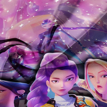 Kpop Demon Hunters Huntrix Bedding Set Single Twin Full Queen King Size Bed Set Adult Bedroom Sets Anime BedDuvet Cover