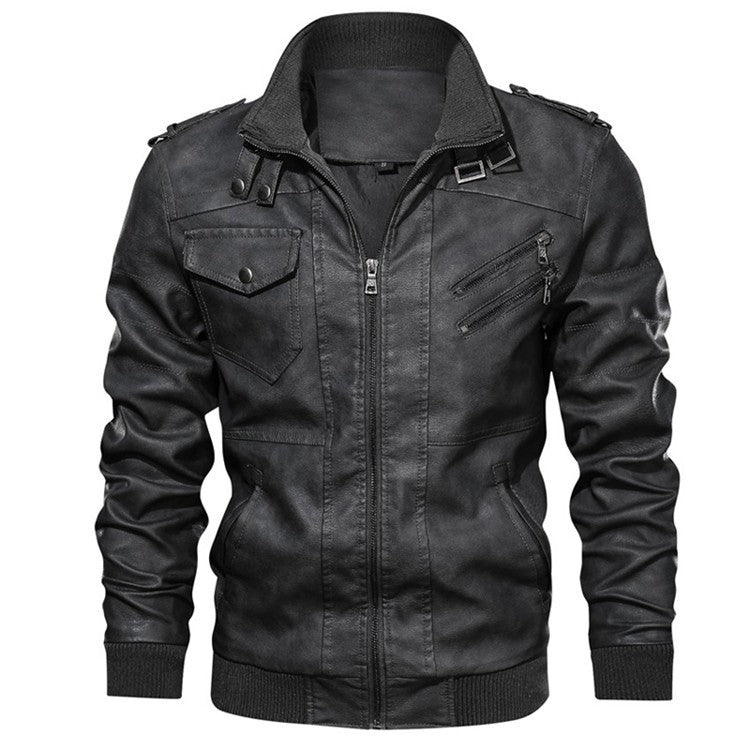 New Men's Leather Jackets Autumn Casual Motorcycle PU Jacket Biker Leather Coats Brand Clothing EU Size