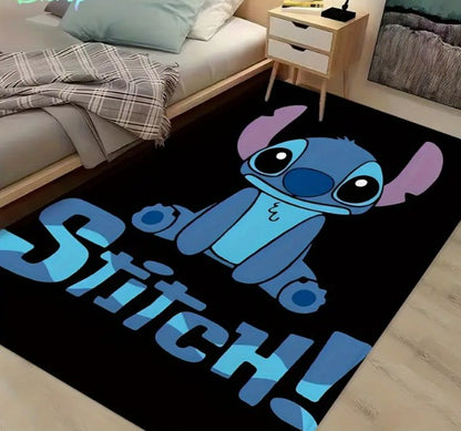 Stitch Large-area Pad Washable Polyester Cartoon Pad Suitable for Living Rooms and Bedrooms Perfect for Anime Home Decoration