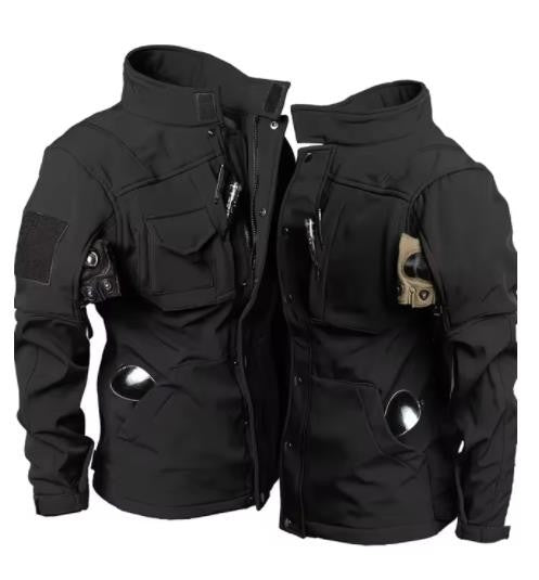 Tactical Jackets Men Shark Skin Military Soft Shell Jacket Waterproof Windproof Fleece Warm Motorcycle Multi-pocket Army Coats