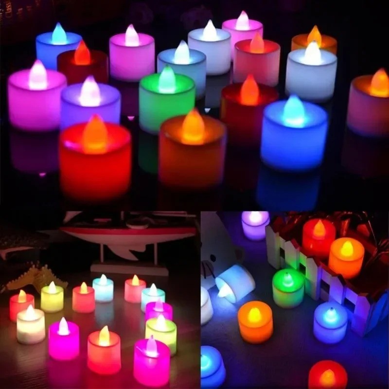 Flameless LED Electronic Candle Lights with Battery Tealight Candles Lamp Lighting for Christmas Wedding Birthday Party Decor