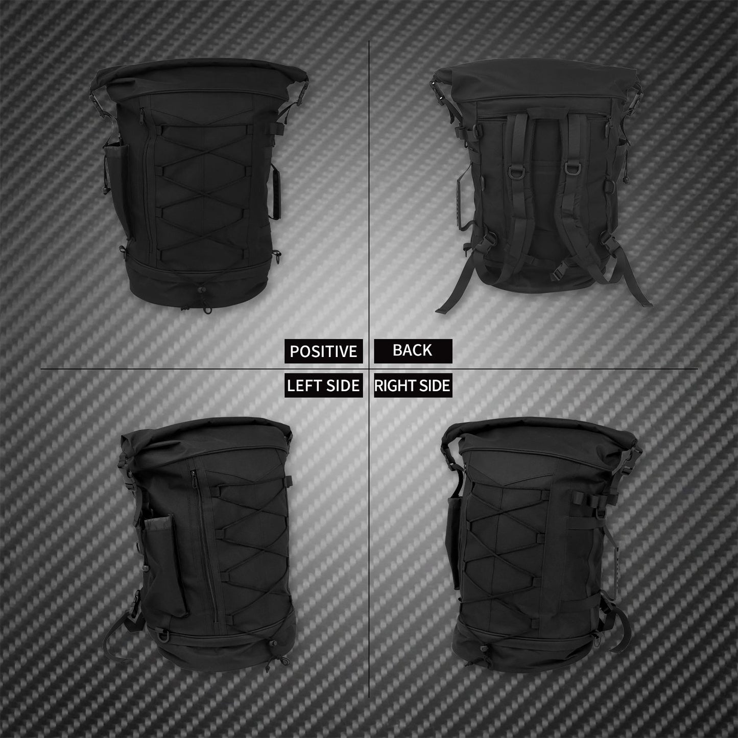 Mochila Universal para Motocicleta, Alforje, Sissy Bar, Encosto, Bolsa de Bagagem Traseira, Mochila Multifuncional para Exterior com Alças